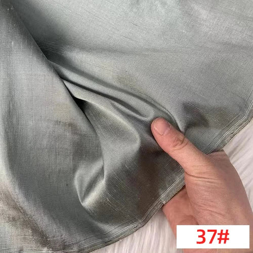 Customized Wide Solid Color Shuanggong Slub Fabric Skinny Gorgeous Color Multicolor Garment DIY Thai Raw Silk for Suit
