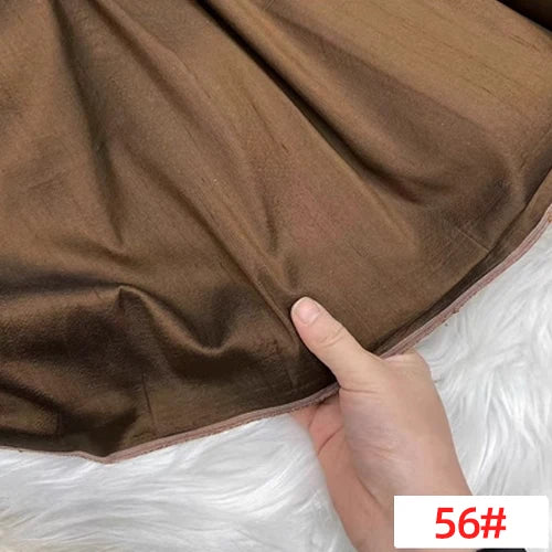 Customized Wide Solid Color Shuanggong Slub Fabric Skinny Gorgeous Color Multicolor Garment DIY Thai Raw Silk for Suit