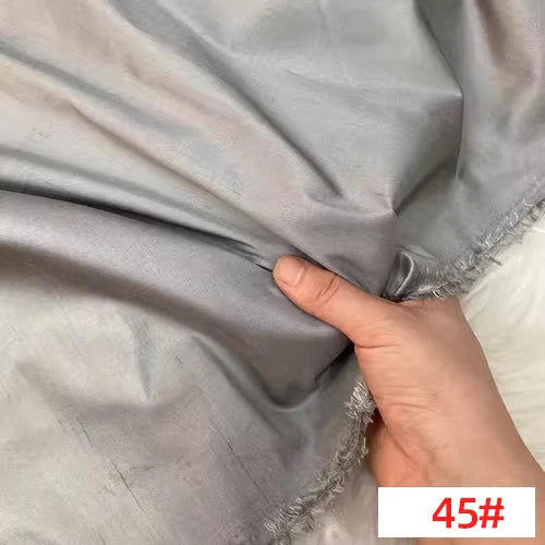Customized Wide Solid Color Shuanggong Slub Fabric Skinny Gorgeous Color Multicolor Garment DIY Thai Raw Silk for Suit