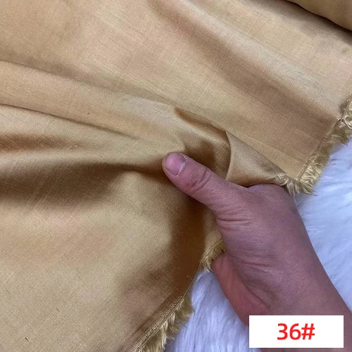 Customized Wide Solid Color Shuanggong Slub Fabric Skinny Gorgeous Color Multicolor Garment DIY Thai Raw Silk for Suit