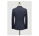 Customized Wool Suit Men's Bridegroom Wedding Dress Business Casual Navy Blue Suit