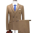 Double Breasted Business Suit Formal Temperament Casual Men's Set 2023 Men's Set
