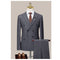 Double Breasted Business Suit Men's Slim Fitting Bridegroom's Wedding Dress British Style Stripe Customization