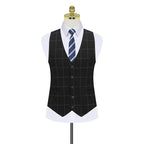 Double Breasted Suit Men's Suit British Gray Stripe Business Casual Suit Men's Formal Dress Slim Fitting Groom's Wedding Dress