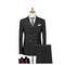 Double Breasted Suit Three Piece Black Host Dress Bridegroom Men's Wedding Dress Suit