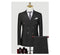 Double Breasted Suit Three Piece Black Host Dress Bridegroom Men's Wedding Dress Suit