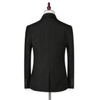 Elegant Fashion Business French Slim Fit Casual Striped Gentleman's Three Piece Set
