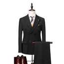 Elegant Men's Set Two Piece Set New Solid Color Slim Fit Temperament Business Fashion Men's Clothing Set