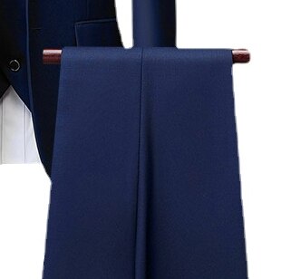 Fashion 3-piece Formal Set Blue Business Wedding Men's Slim Fit Suit Set