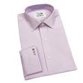 Fashion Business Men's Four Seasons Long Sleeve Slim Fit 3D Pink Polka Dot Shirt
