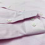 Fashion Business Men's Four Seasons Long Sleeve Slim Fit 3D Pink Polka Dot Shirt