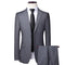 Fashion Classic New 2-piece Set for Men's Business Casual Solid Color Suit Men's Double Breasted Suit Coat Pants