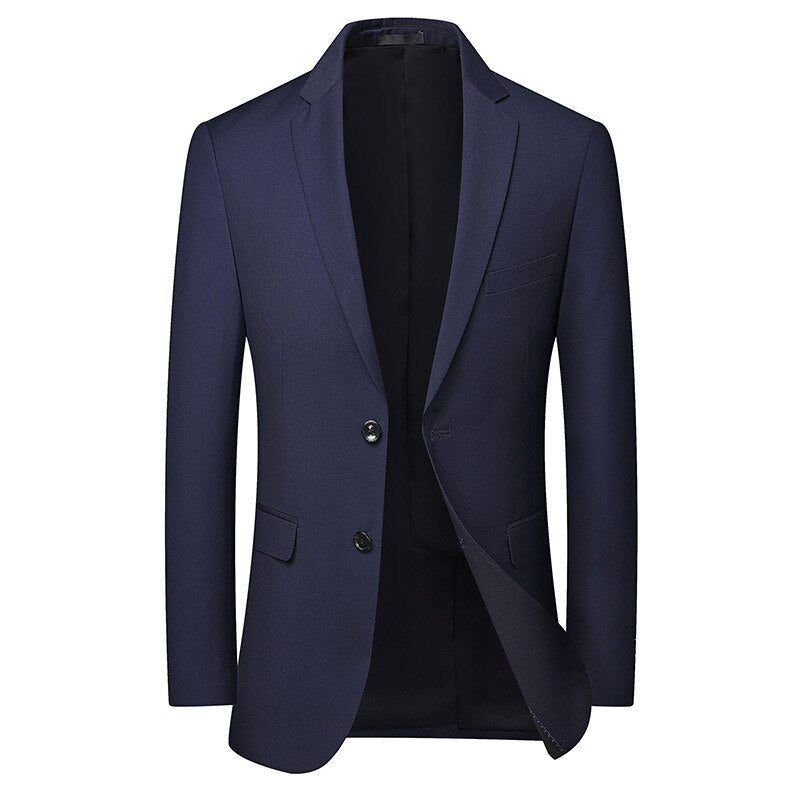 Fashion Classic New 2-piece Set for Men's Business Casual Solid Color Suit Men's Double Breasted Suit Coat Pants