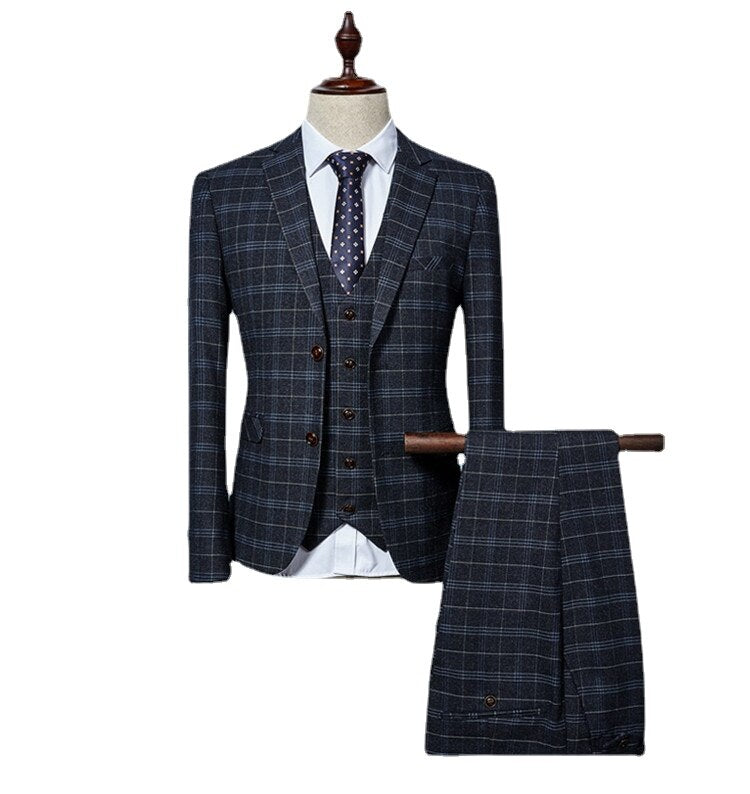 Fashion High Quality Men's Formal Business Casual Set 3-piece Men's Set