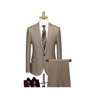 Fashion Luxury Two Piece Set Formal Casual Slim Fit Business Office Party Men's Suit
