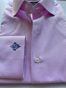 Fashion Men's Autumn Thin Long Sleeve Fashion Business Pure Pink Shirt