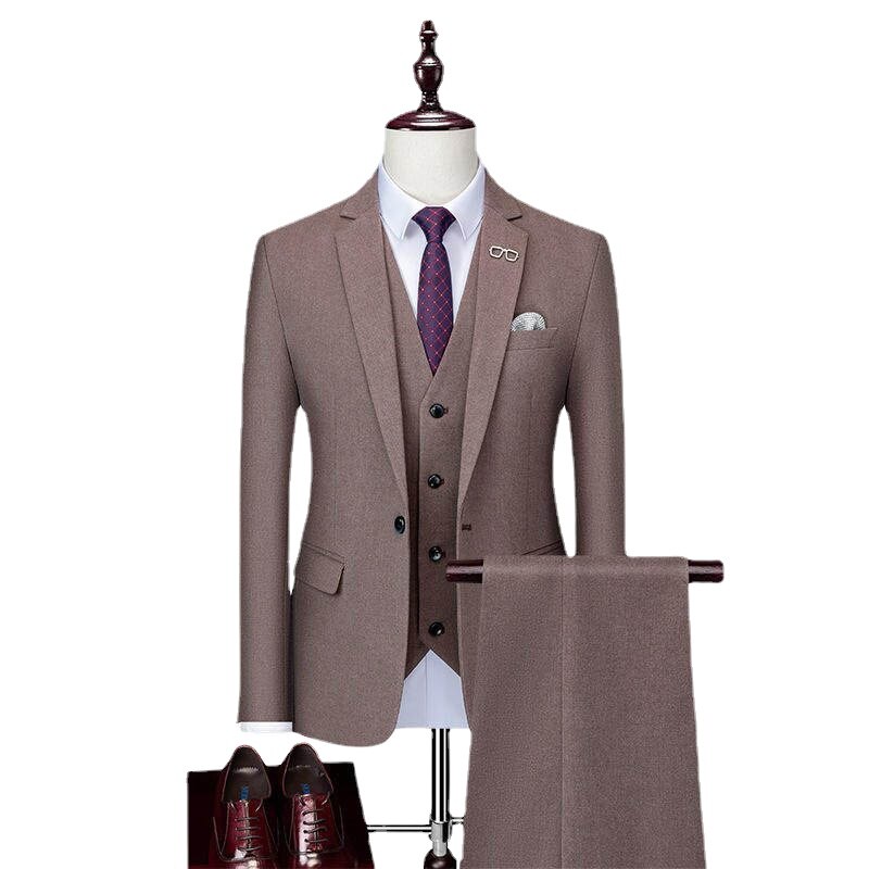 Fashion Slim Fit Suit 3 Piece Set 2 Piece Wedding Formal Lapel Wedding Prom Men's Suit