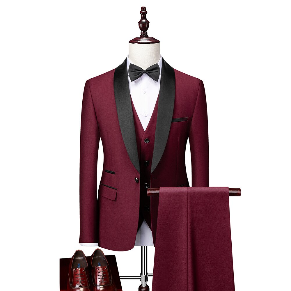 Fashion Wedding Tuxedos Groom Business Party Male Suit Slim Fit Blazer Formal Prom Clothes Men Green Suits