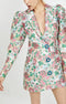 Floral Puffy Sleeve Slim Wrist Dress Jacket  Floral Formal  Summer Dress