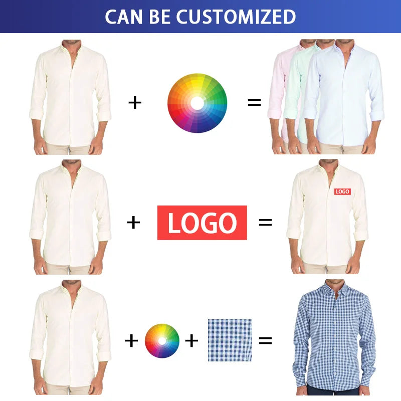 Formal Men's Shirt Casual Fashion Office Business Men's Dress Shirt