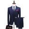 Formal Plaid Fashion Suit 3-piece Suit Set Formal Wedding Banquet Business Office Men's Suit