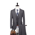 Formal Single Breasted Latest Trousers Men's Suit Shiny Three Piece Set