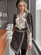 French Small Fragrance Style Pattern Chunhuani Winter Slim Top Half Skirt Two Piece Suit Women