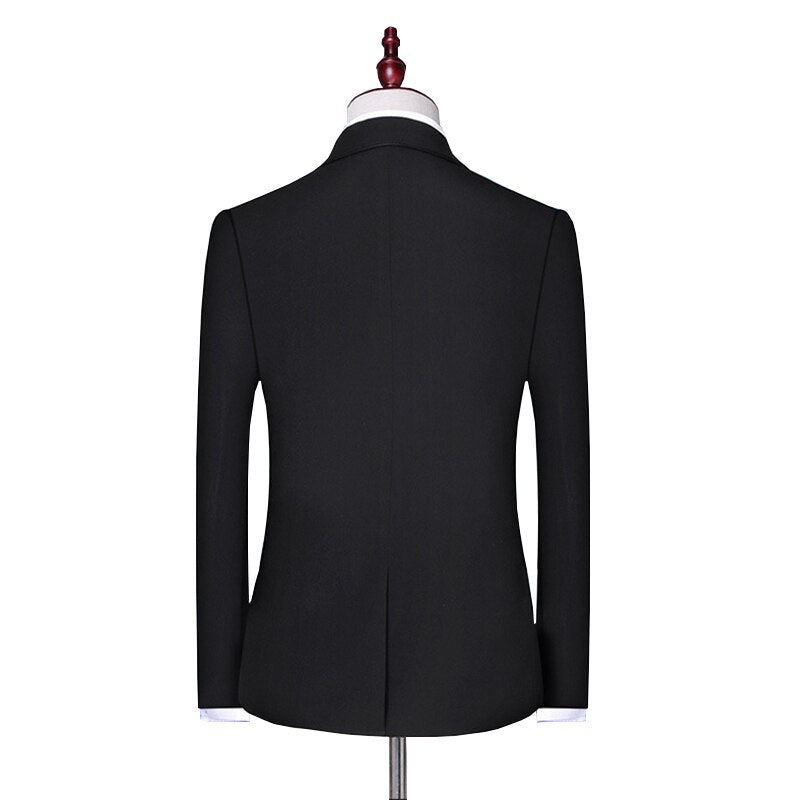 Gaoding Suit Groom Wedding Set Men's Dress Slim Fit Formal Dress British Style Suit Three Piece Set