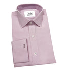Gentleman Slim Fit Men's Long Sleeve Square Neck Pink Stripe Men's Casual Shirt