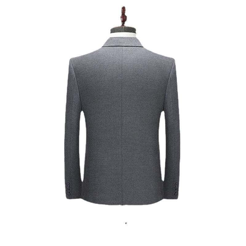 Grey Slim Fit Three Piece Set Comfortable Slim Fit Business Men's Office Formal Dress Banquet Set