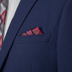 Men's Slim Fitting Business Casual Work Clothes Groom's Wedding Dress Navy Blue Set 3-piece Party Tuxedo