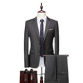 New Casual Business Suit Professional Men's Groom Wedding Dress Suit Pants Three Piece Set