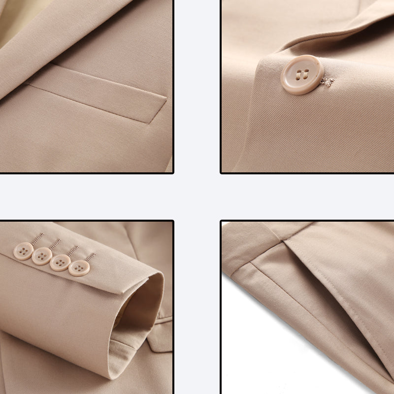 Fashion New Men's Boutique Business Solid Color Men's Slim Fit Double Split Suit