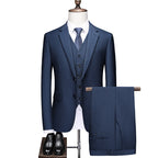 Customized Men's Set 3-piece Wedding Dress Slim Fitting Formal Men's Set