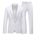 Men's Business Fashion Solid Color Slim Fit Suit Pants Set Wedding Tailcoat Men's Clothing