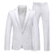 Men's Business Fashion Solid Color Slim Fit Suit Pants Set Wedding Tailcoat Men's Clothing