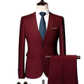 Men's Set Formal Suit Slim Fit Business Tuxedo 2-piece Set Groom Wedding Dress Men's Set