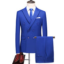 Men's Suit with Lapel and Solid Color Suit, Men's Wedding Groom with Slim Fitting Standing Collar Suit, Tuxedo