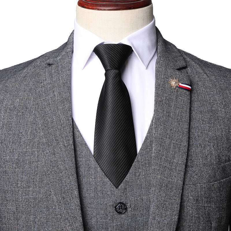 Men's Set Spring and Autumn Business Formal Casual Three Piece Set Slim Fit Party Prom Fashion Groom Banquet Suit