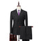 New Set Double Breasted Striped Gentleman Elegant Groom Wedding Suit