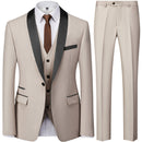 New Fashion Men's Casual Boutique Business Wedding Dress Suit Coat Pants