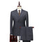 New Set Double Breasted Striped Gentleman Elegant Groom Wedding Suit