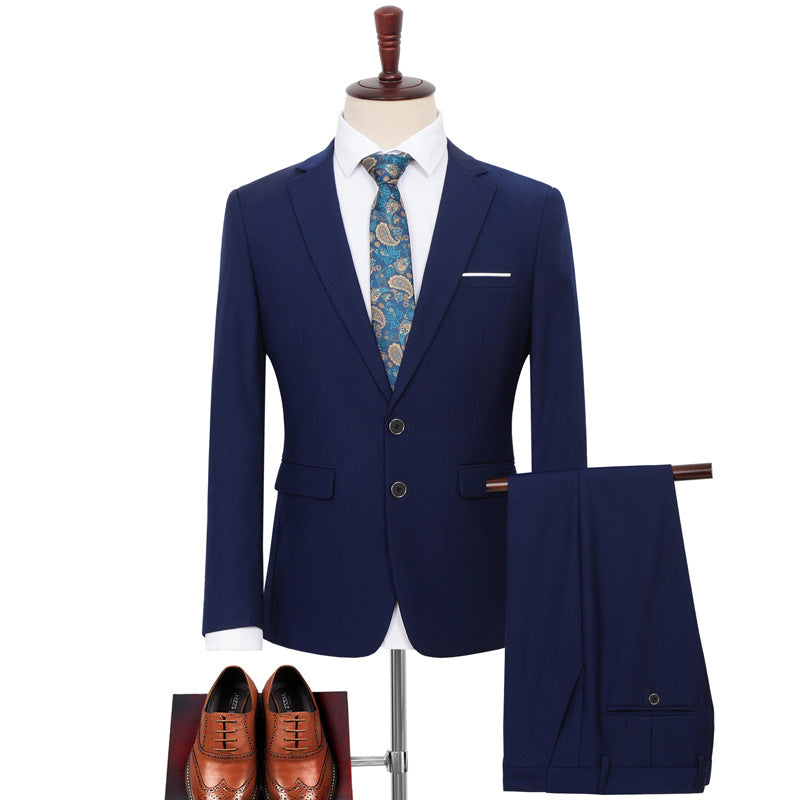 New Casual Business Suit Professional Men's Groom Wedding Dress Suit Pants Three Piece Set