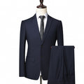 Men's Elegant Fashion Simple Business Office Men's Leisure Gentleman Set 2-piece Set