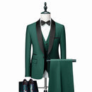 Hot Fashion Slim Fit Blazer 3 Pcs Two-piece Set Wedding Peaked Lapel Wedding Prom Terno Masculino Formal Fit Men's Suit