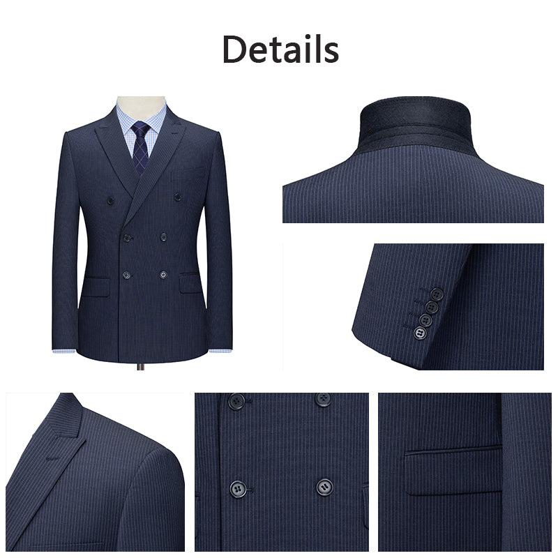 Striped Business Suit Wedding Men's Suit Party Office Work Suit Men's Clothing Formal Men's Suit and Pants