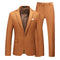 Men's Business Fashion Solid Color Slim Fit Suit Pants Set Wedding Tailcoat Men's Clothing