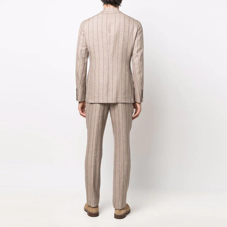 High Quality Suit Suit Jacket Fashion Men's Business Polyester Men's Formal Linen Suit