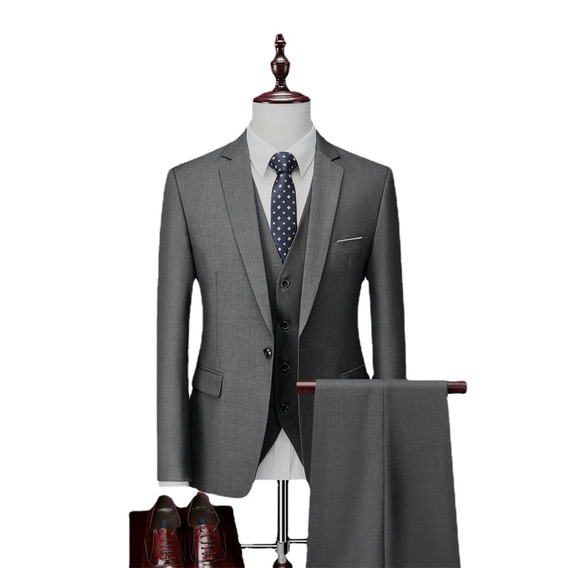 Tailor Shop Customizes High-quality Gray Business Casual Suit for Formal Occasions Banquets Weddings