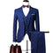 Boutique Fashion Checker Men's Leisure Business Office Set Three Piece Bride Wedding Dress Slim Fit Set